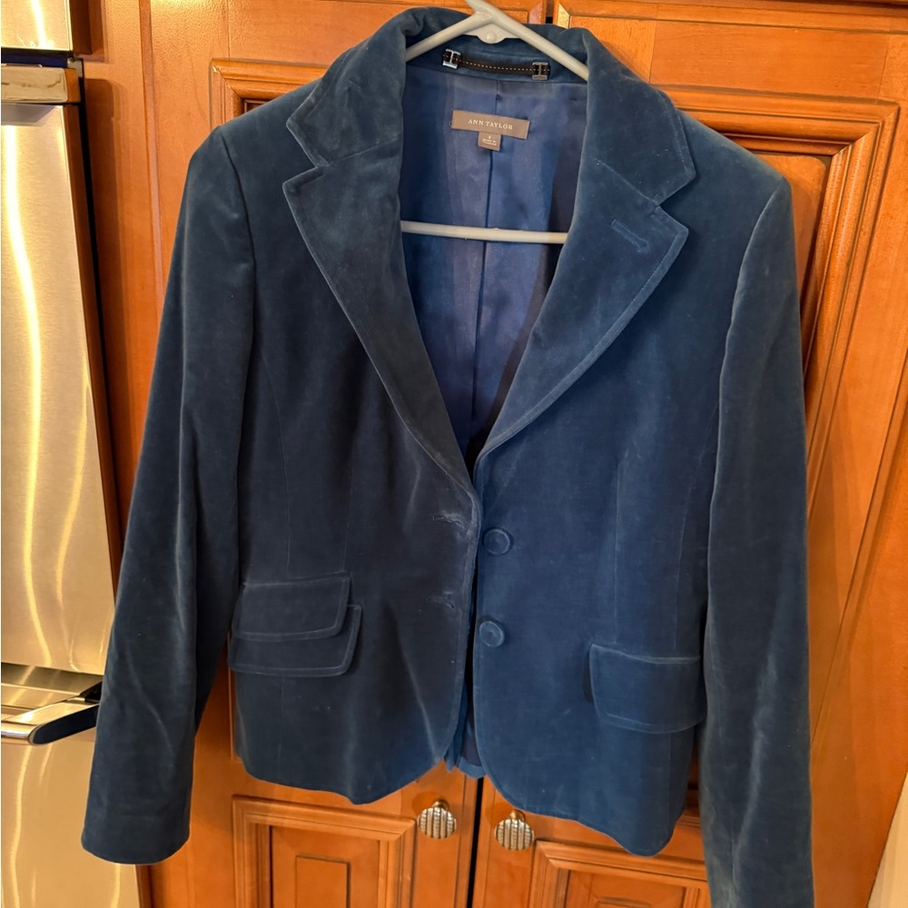 J. Crew Deep Blue Velvet Blazer